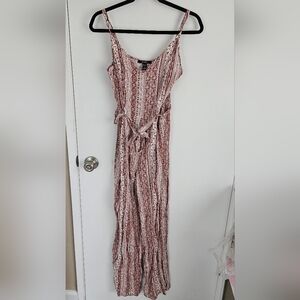 Forever 21 Rust And White Bohemian Jumpsuit Size L